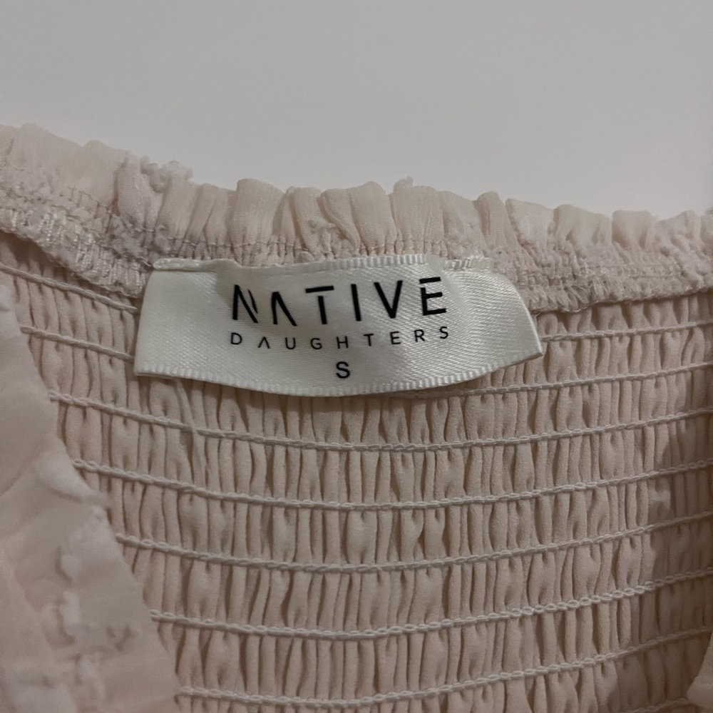 Native Daughters Beige Star-Patterned Mini Dress - image 3